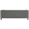 Silver Orchid Jewel-tuft Grey Suede Seating with Nailhead - Luxe Maple