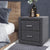 Atris Fabric Bedside Table with 2 Drawers.