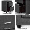 Atris Fabric Bedside Table with 2 Drawers.