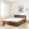 Solimo Wooden Bed in Walnut Colour With Storage