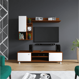 Roxy TV Panel- Upto 42 inches TV Walnut & White