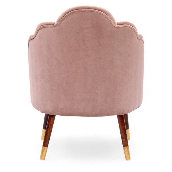 Peacock Suede Accent Chair - Luxe Maple