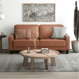 Camilla Sofa Set in Textured Style Light Brown
