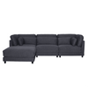 Ronald Sectional Sofa Set in Charcoal Color - Luxe Maple