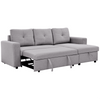 Roxy L-Shaped Sectional Storage Sofa Cum Bed - Luxe Maple
