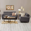 Zolo Suede Sofa Set in Grey Color - Luxe Maple