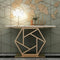 Pixel Golden Console Table - Stainless Steel - Luxe Maple