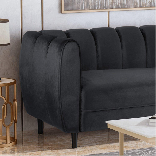 Bobran Modern Suede Sofa Sets - Luxe Maple