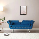 Pintop Luxury Sofa Set in Suede Blue