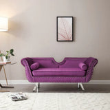 Pintop Luxury Sofa Set in Suede Purple