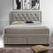 Apollo Upholstered Bed with Drawers Storage in Suede – Premium Storage Bed - Luxe Maple
