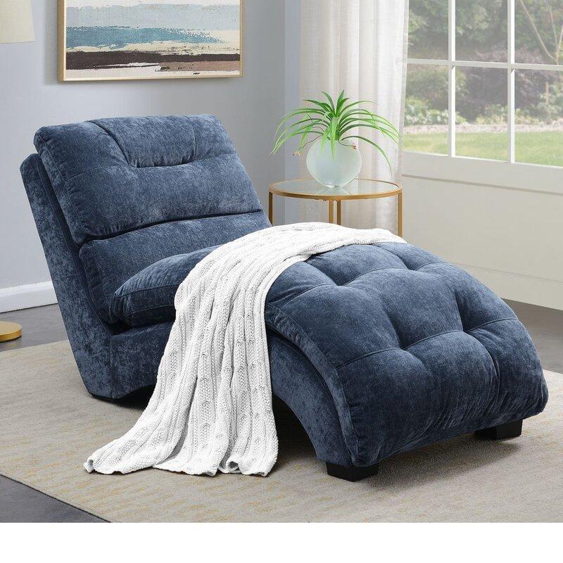 Flex Luxury Lounger in Suede Blue
