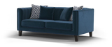 Wildo Luxury Sofa Set in Suede Blue
