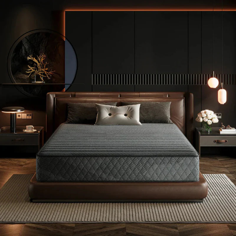 Premium Memory Foam Hybrid Mattress Cooling and Breathable By Luxe Maple - 10 Inches King Pro
