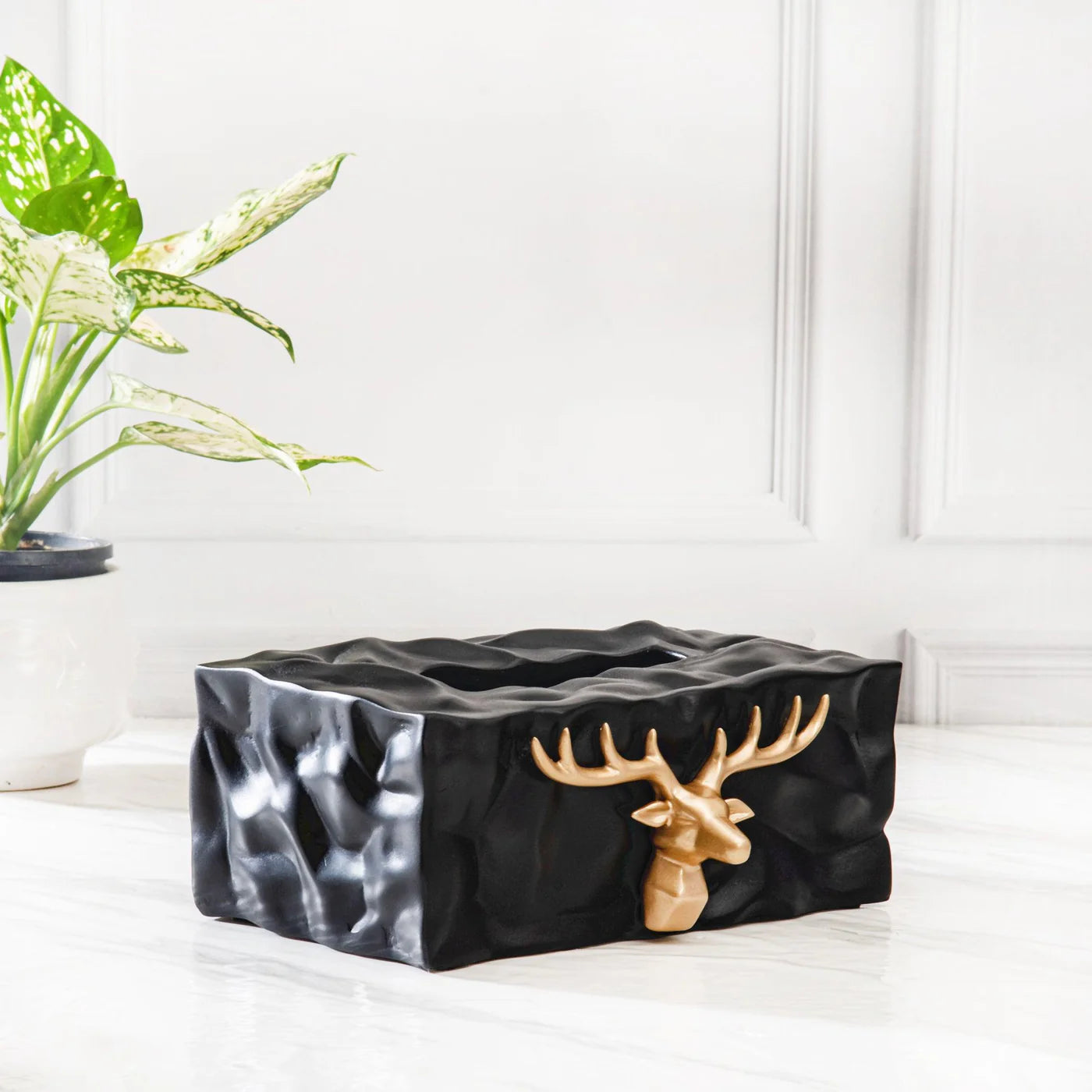 Tusk Tissue Box - Luxe Maple Black