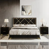 Porch Premium Upholstered Bed Without Storage In Suede Black