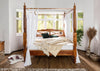Erica Sheesham Wood Luxury Poster Bed in Honey Teak.