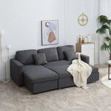 Desk Sofa Cum Bed In Suede