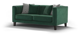 Wildo Luxury Sofa Set in Suede Green