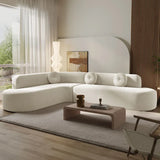 Gello Premium Sectional Sofa Set In Suede - Luxe Maple