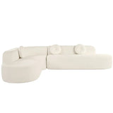Gello Premium Sectional Sofa Set In Suede - Luxe Maple