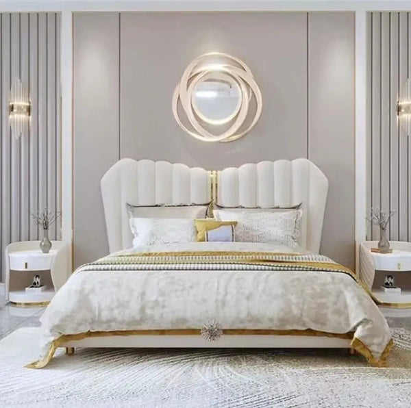 Pasco Premium Upholstered Bed in Suede