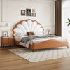 Blossom Luxury Upholstered Bed Without Storage in Leatherette Tan