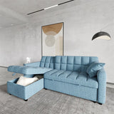 Confy Sofa Cum Bed In Suede Blue