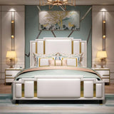 Luxter Premium Upholstered Bed in Leatherette King Pro