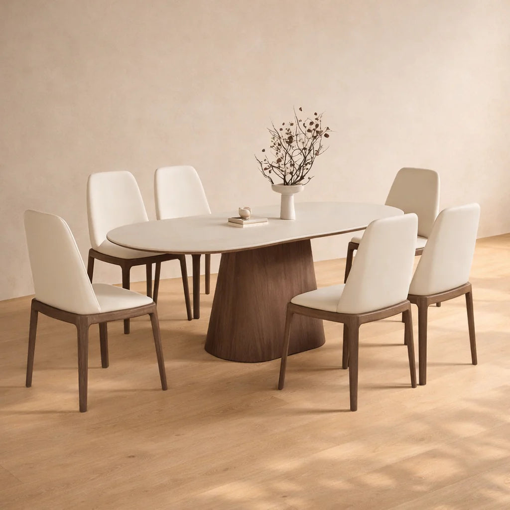 Haven Soldi Wood Dining Table Set - Luxe Maple 8 Seater