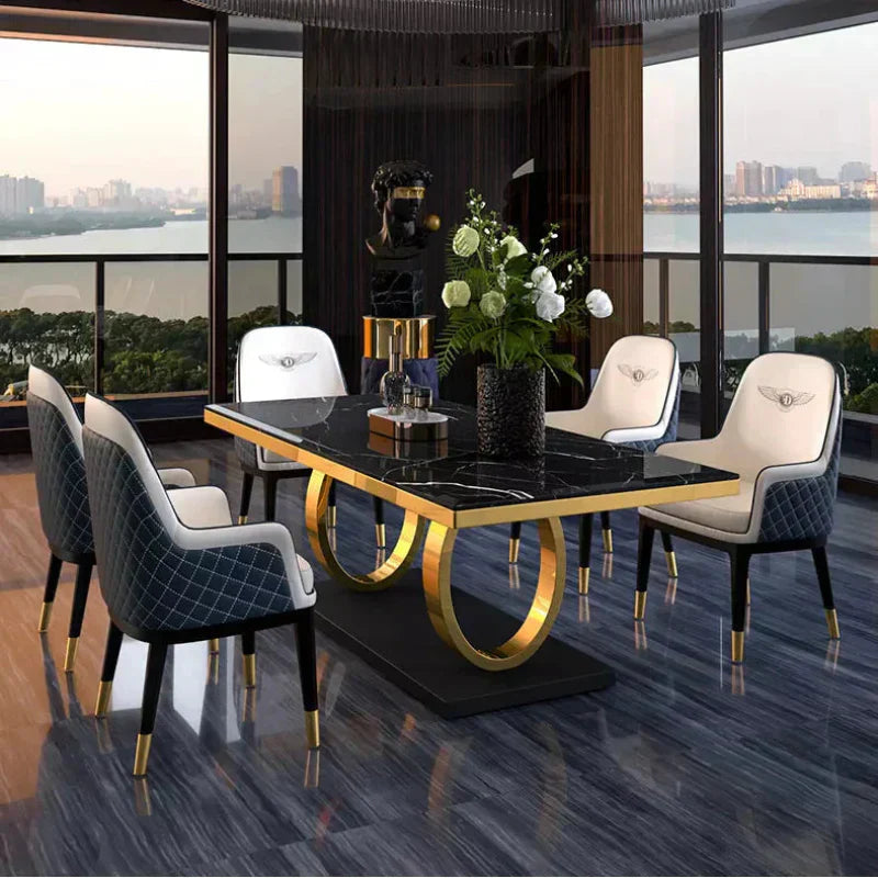 Bosco Luxury Dinning Table Set In Stainless Steel 304 8 Seater
