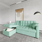 Confy Sofa Cum Bed In Suede Green