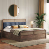 Henry Luxury Solid Wood Bed In Walnut