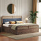 Henry Luxury Solid Wood Bed In Walnut