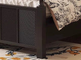 Hercules Solid Wood Antique Premium Poster Bed In Black