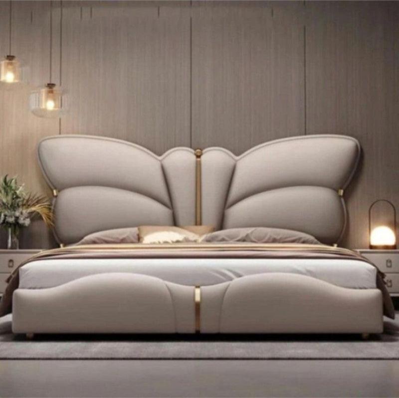 Butterfly Luxury Upholstered Bed in Leatherette King Pro