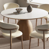 European Round Premium Dinning Table Set In Teak Wood