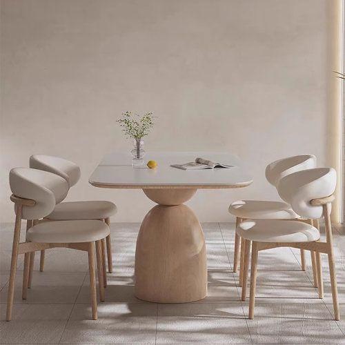 European Round Premium Dinning Table Set In Teak Wood