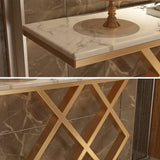 Lucfier Golden Console Table - Stainless Steel