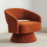 Jamiey Upholstered Accent Sofa Chair Burnt Orange