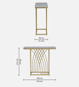 Kisco Console Table In Stainless Steel 304 - Luxe Maple