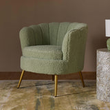 Butterfly Premium Accent Chair In Brooklyn Fabric green
