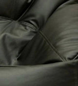 Leo Xxxl Leatherette Bean Bag Cover in Black - Luxe Maple