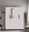 Lexus 4 Door Wardrobe In White & Walnut - Luxe Maple