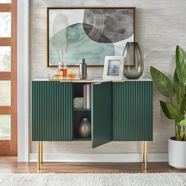 Strips Luxury Chest of Drawer in PU Polish