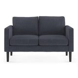 Lixer Straight Light Sofa Set in Suede - Luxe Maple