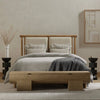 Maza Premium Solid Wood Upholstered Bed - Luxe Maple King Pro