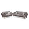 Baxton Straight Line Sofa Set in Suede - Luxe Maple