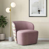 Port Accent Chair in Suede - Luxe Maple Pink