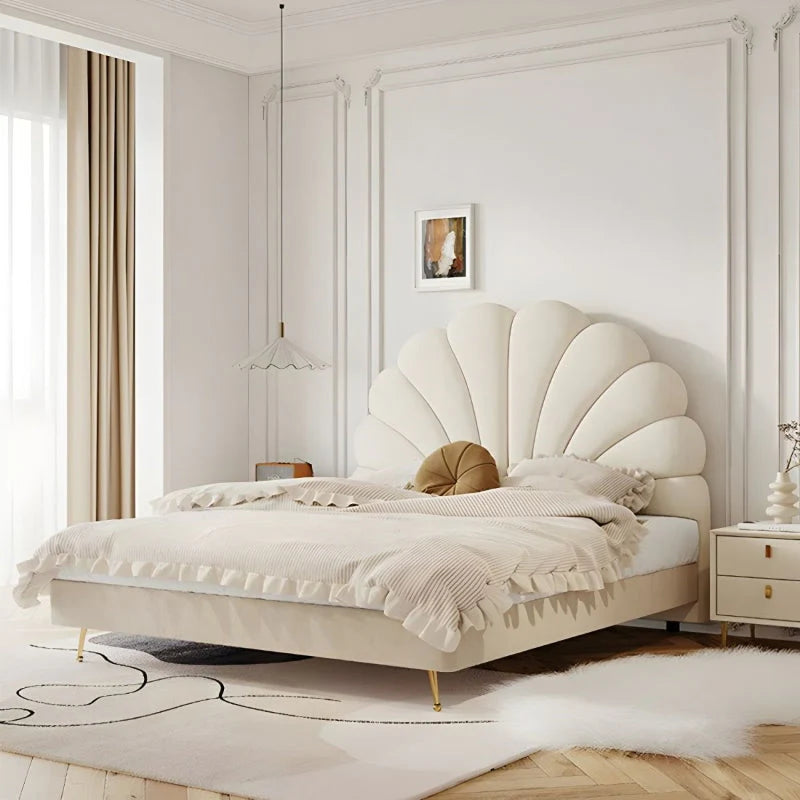 Romano Upholstered Non Storage Bed In Suede - Luxe Maple King Pro